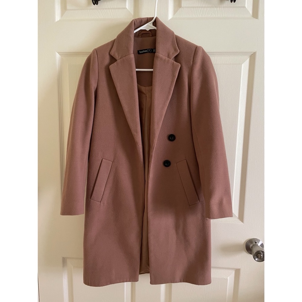 PETITE DOUBLE BREASTED CAMEL DUSTER COAT US size 2